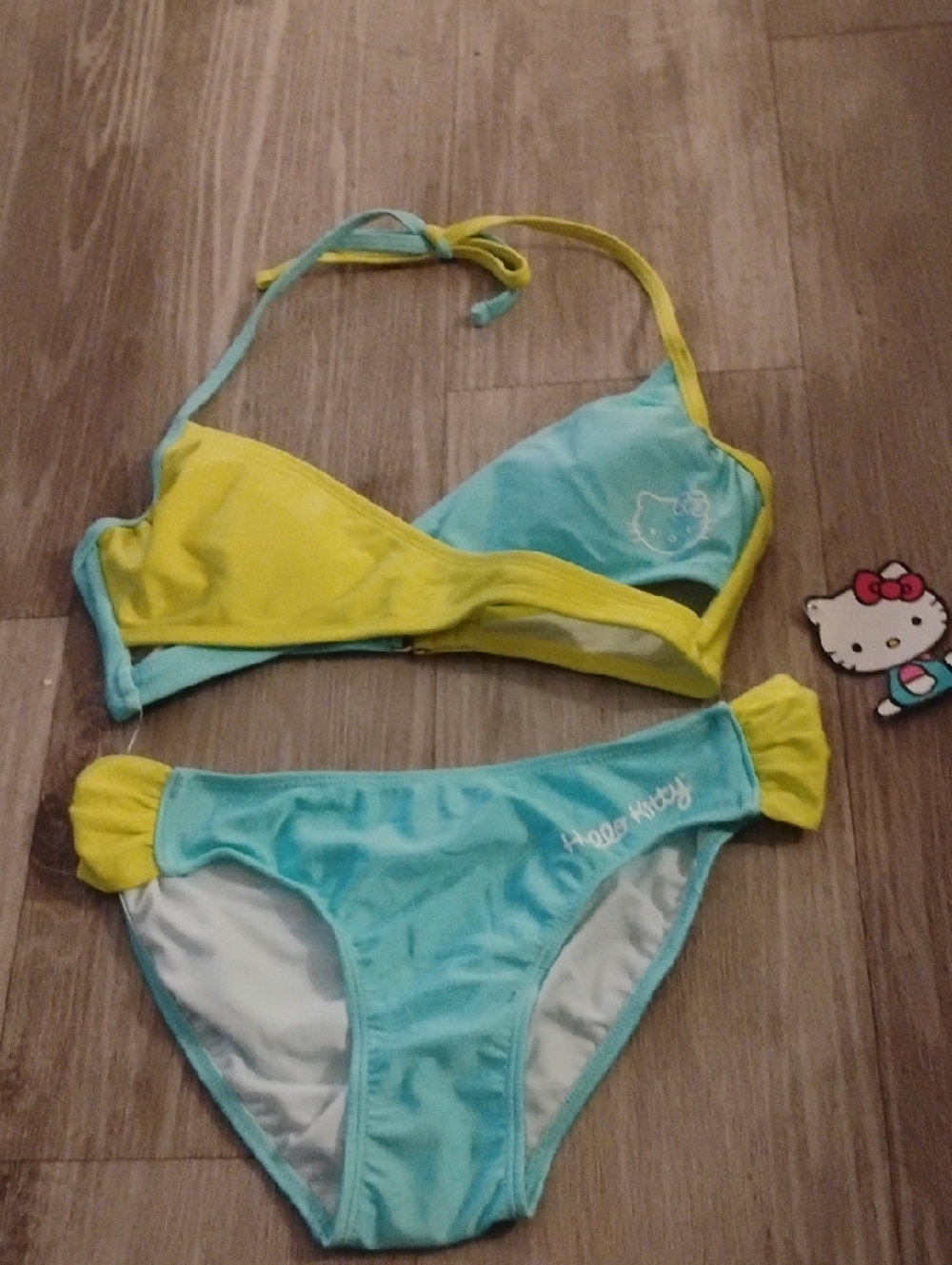 Hello Kitty Aqua and YellowTwo-Piece Bikini 💛🆕✨🎁